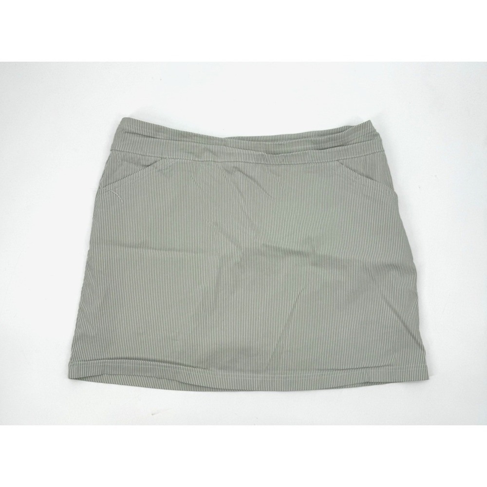 Mario Serrani Green Stripe Skirt Skort XL Stretch Pocket Tennis Golf Pickleball